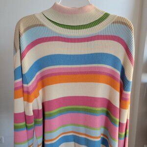 J.H. Collectibles Rainbow, Ribbed Turtleneck Sweater & Pants set (Size: XL & 16)